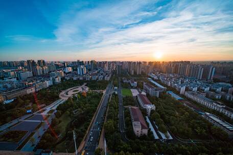 湖南省衡阳市城市夜景延时摄影