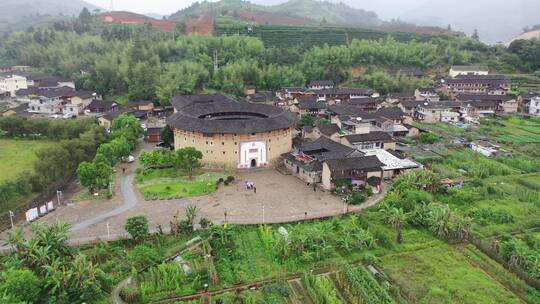 福建土楼云水谣怀远楼航拍漳州南靖土楼