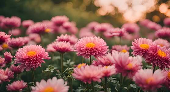 菊花特写秋菊花海花朵花丛向日葵鲜花盛开