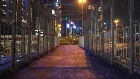 香港人行天桥夜景