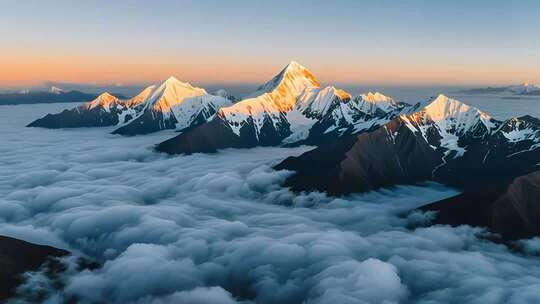 川西超美雪山日出云海4K