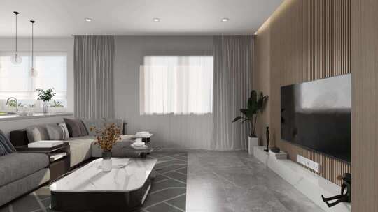 现代家居客厅空镜合集