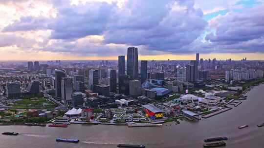 上海徐汇滨江西岸艺术中心CBD航拍