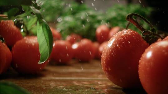 厨师在洗西红柿