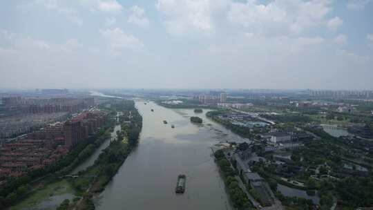 江苏宿迁城市风光京杭大运河桥梁交通城市