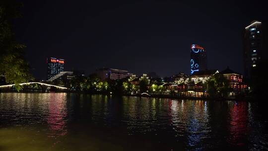 杭州桥西历史文化街区古建筑夜景