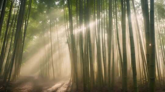 清晨竹林