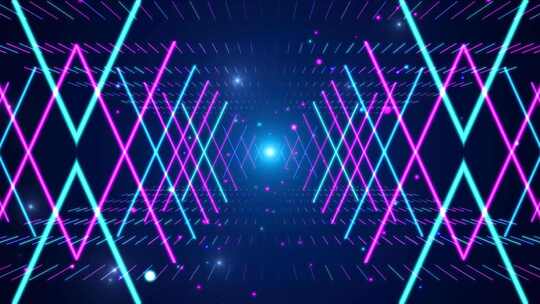 炫彩霓虹光线隧道背景