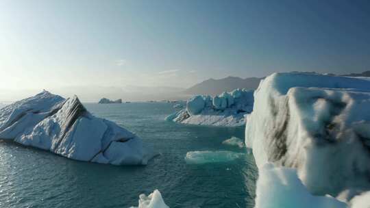 水，冰，冰山，湖