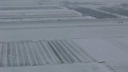 航拍雪景 唯美冬日空镜 立冬 冬至节气