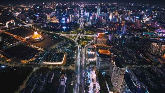 南宁民族大道城市夜景延时