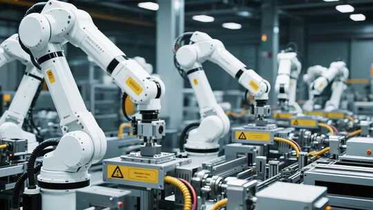 工厂内机械臂自动化作业场景