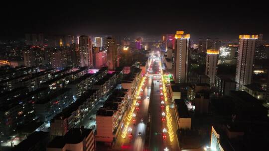 城市烟花夜景