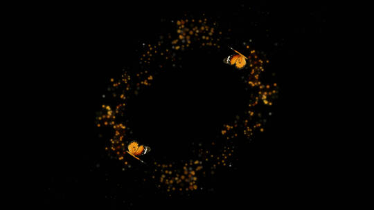 4K粒子蝴蝶飞舞透明通道视频素材模板下载