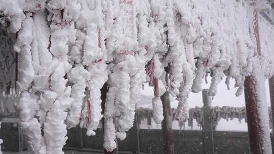 寒风大雪老君山古风建筑升格 合集