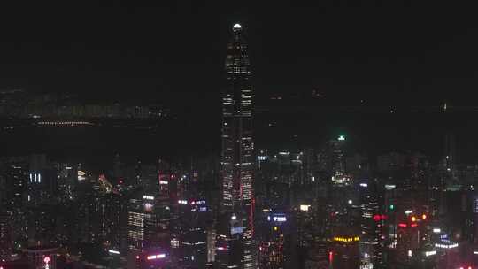 深圳福田CBD夜景航拍