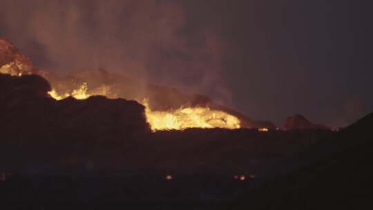 火山，熔岩流，火山，喷发