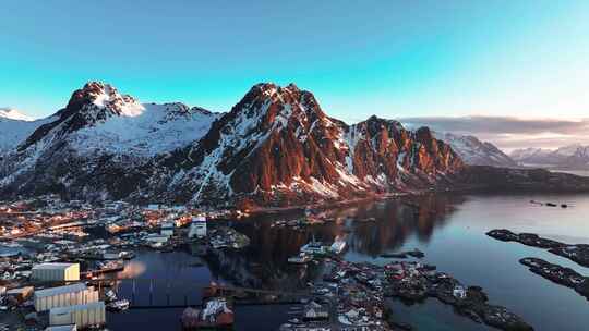 4K航拍挪威斯沃尔韦尔最美景色
