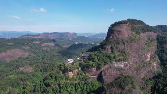 广东丹霞山5A景区丹霞地貌航拍