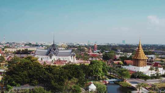 泰国暹罗古城航拍4k