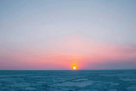 极地的日落景观