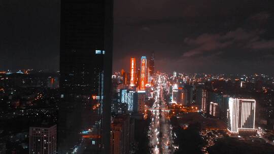 城市航拍夜景