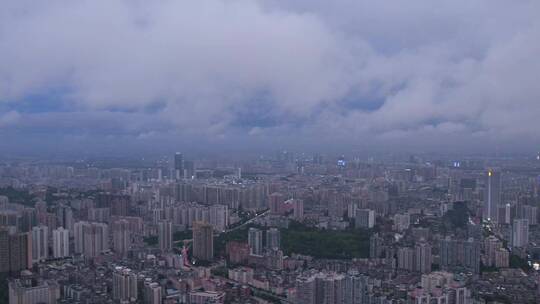 环绕航拍广州黄昏时分城市风光视频素材模板下载