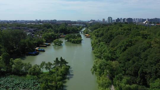 航拍扬州大明寺，瘦西湖，个园，何园