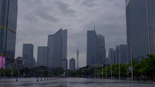 2023雨后广州珠江新城建筑群合集