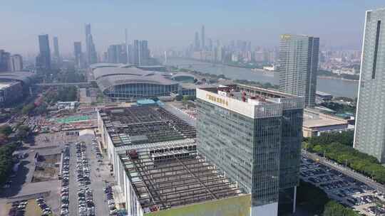 展会广州国际采购中心建筑航拍