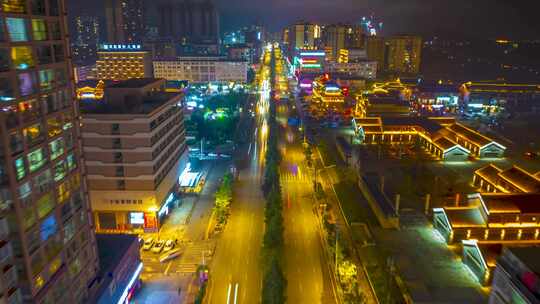 威宁新城区巴迪鲁旺水景公园夜景延时