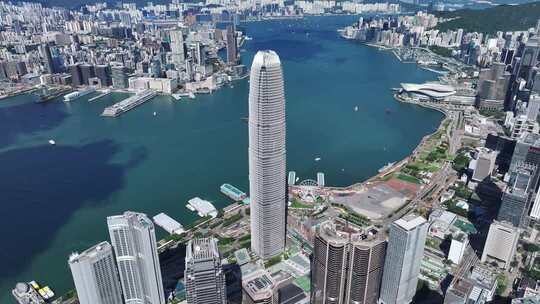 香港维多利亚港航拍