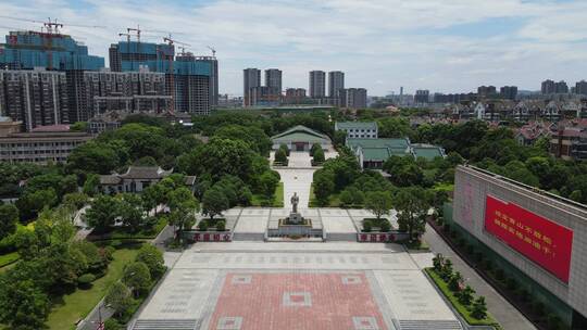 航拍湖南长沙望城雷锋纪念馆