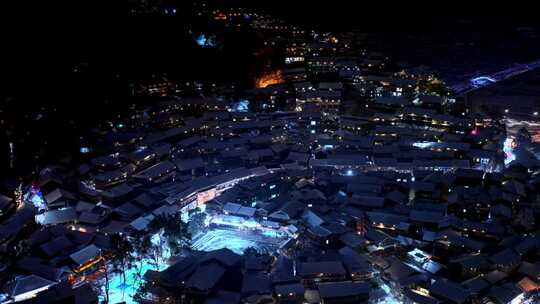 西江千户苗寨夜景雪景