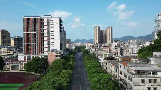 航拍广东云浮建设云浮大景