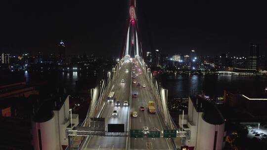 上海 杨浦 杨浦大桥 交通 车流视频素材模板下载