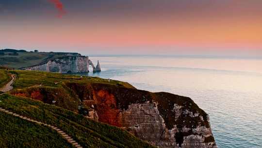 Etretat，诺曼底，海岸，海