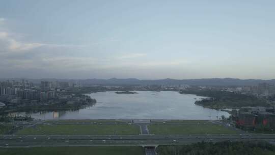 天府新区 兴隆湖 城市 湖景 大湖视频素材模板下载