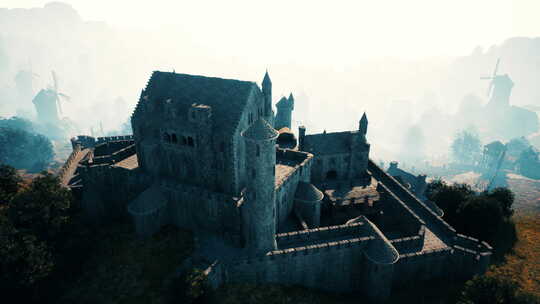 迷雾山脉中的废墟古堡