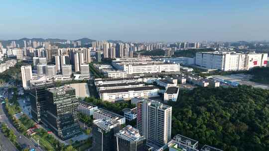 广州科学城航拍国家技术创新中心高新技术区视频素材模板下载