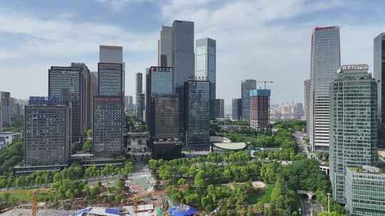 重庆江北嘴中央商务区江北城航拍