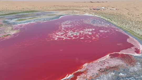 航拍中卫沙漠黄河腾格里沙漠穿越五湖乌兰湖