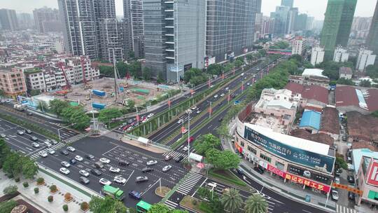 佛山禅城区交通建筑航拍