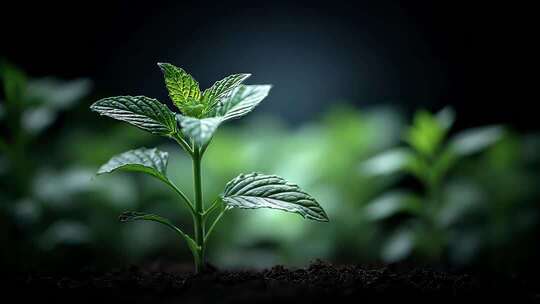 生命萌芽破土生长希望绽放