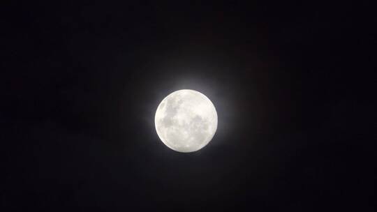 夜晚的超级月亮月亮表面