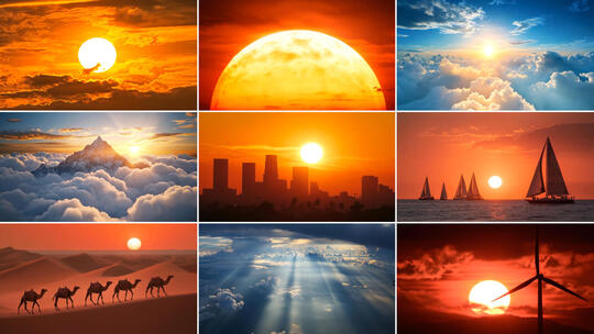 日出云海日出延时日落太阳升起夕阳高清在线视频素材下载