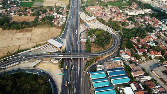 高速公路鸟瞰图