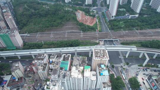 深圳北站轨道交通及周边城市建筑视频素材模板下载