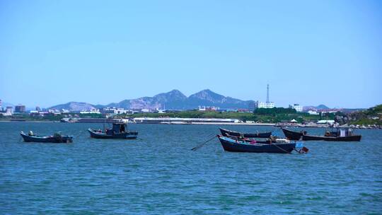 海边风景 渔船  码头渔船 海边渔船