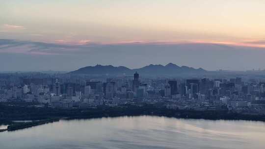 杭州日出 雷锋塔 杭州航拍 西湖